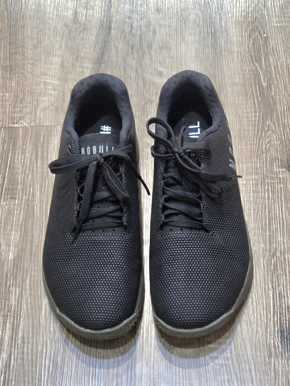 NoBull Super Fabric Trainer Plus Black Ivy Gym Sneakers, Men's Size 10.
